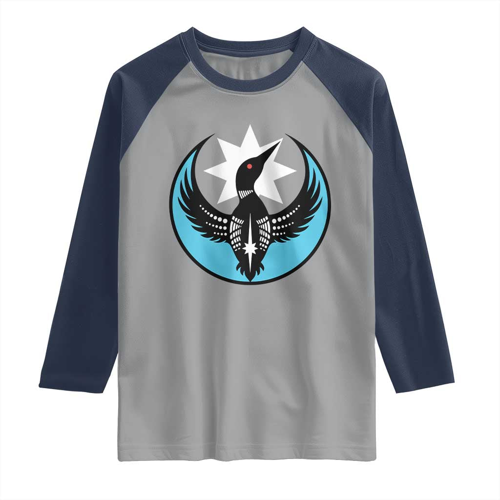 Minnesota Rebel Loon Star Emblem Raglan Shirt Rebellion Symbolic Unity Graphic