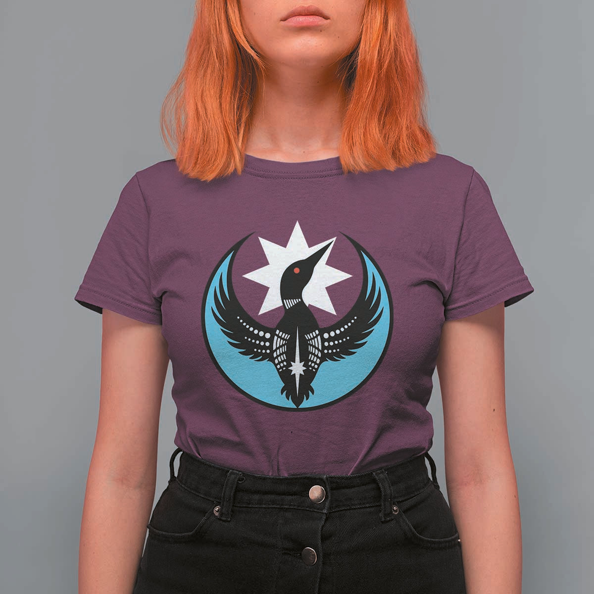 Minnesota Rebel Loon Star Emblem T Shirt For Women Rebellion Symbolic Unity Graphic