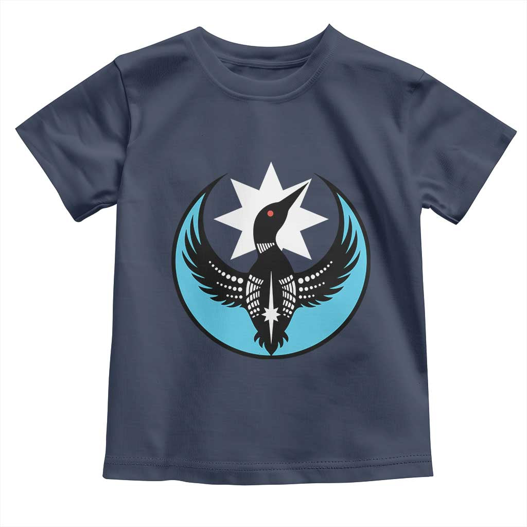 Minnesota Rebel Loon Star Emblem Toddler T Shirt Rebellion Symbolic Unity Graphic