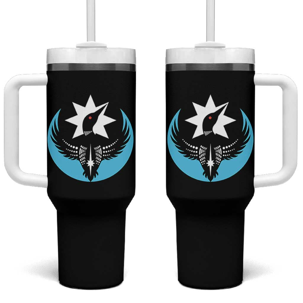 Minnesota Rebel Loon Star Emblem Tumbler With Handle Rebellion Symbolic Unity Graphic