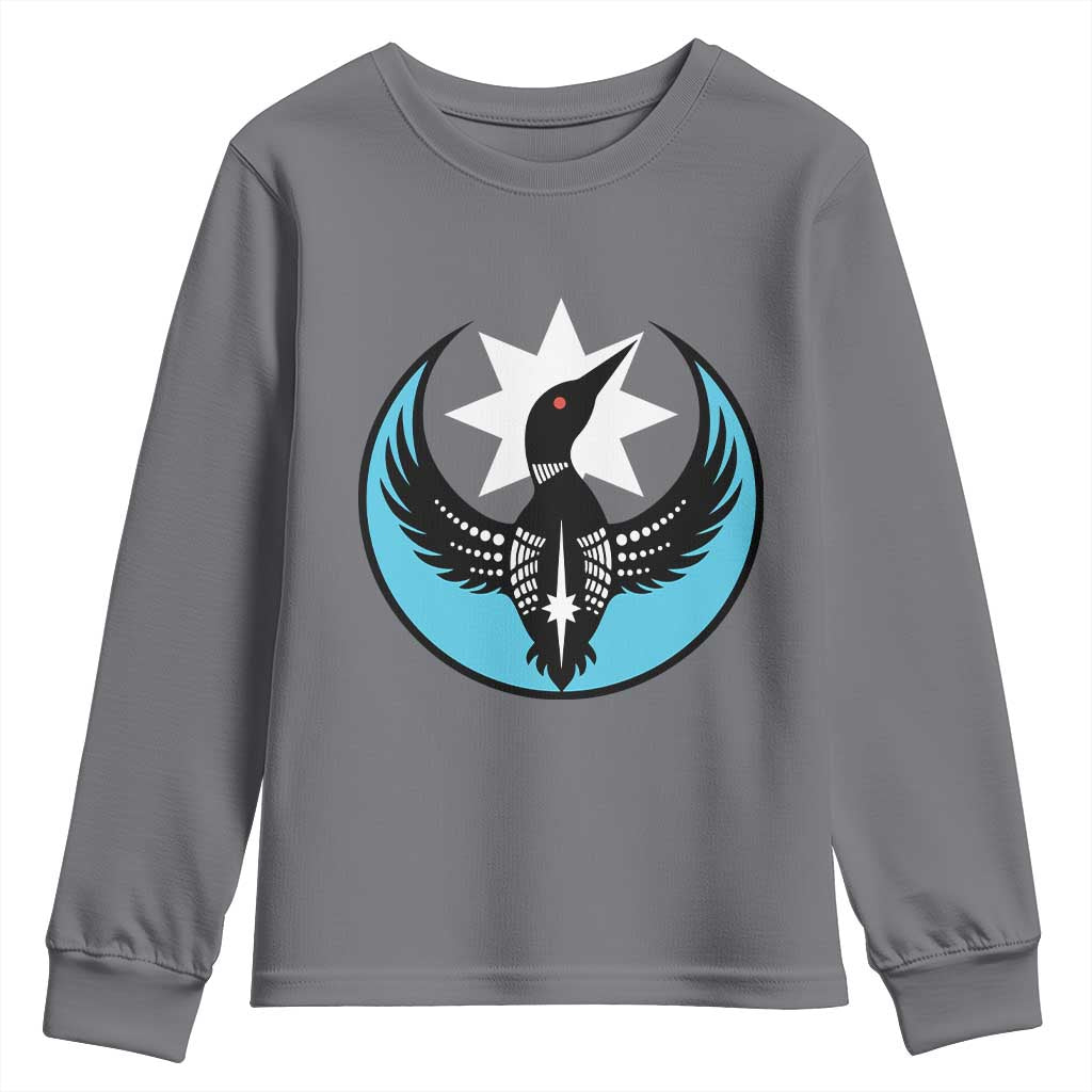 Minnesota Rebel Loon Star Emblem Youth Sweatshirt Rebellion Symbolic Unity Graphic
