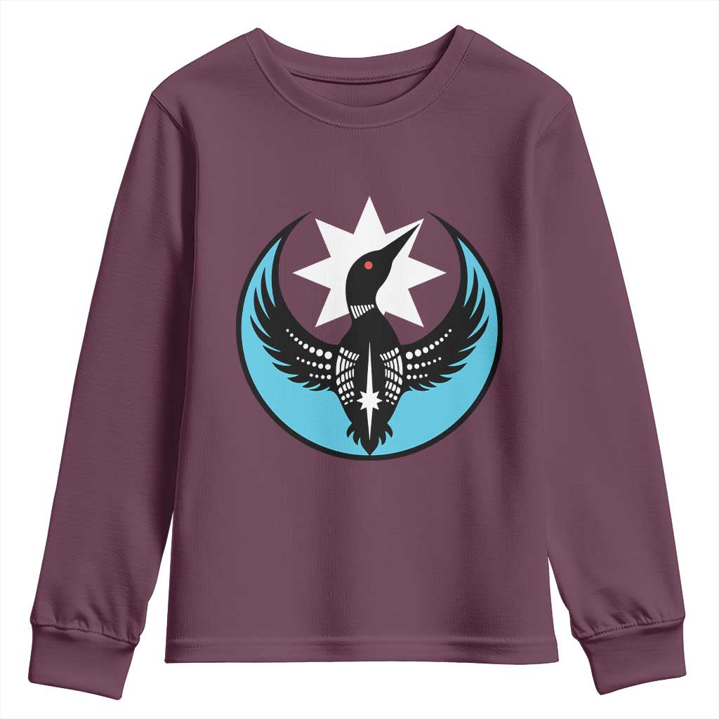 Minnesota Rebel Loon Star Emblem Youth Sweatshirt Rebellion Symbolic Unity Graphic