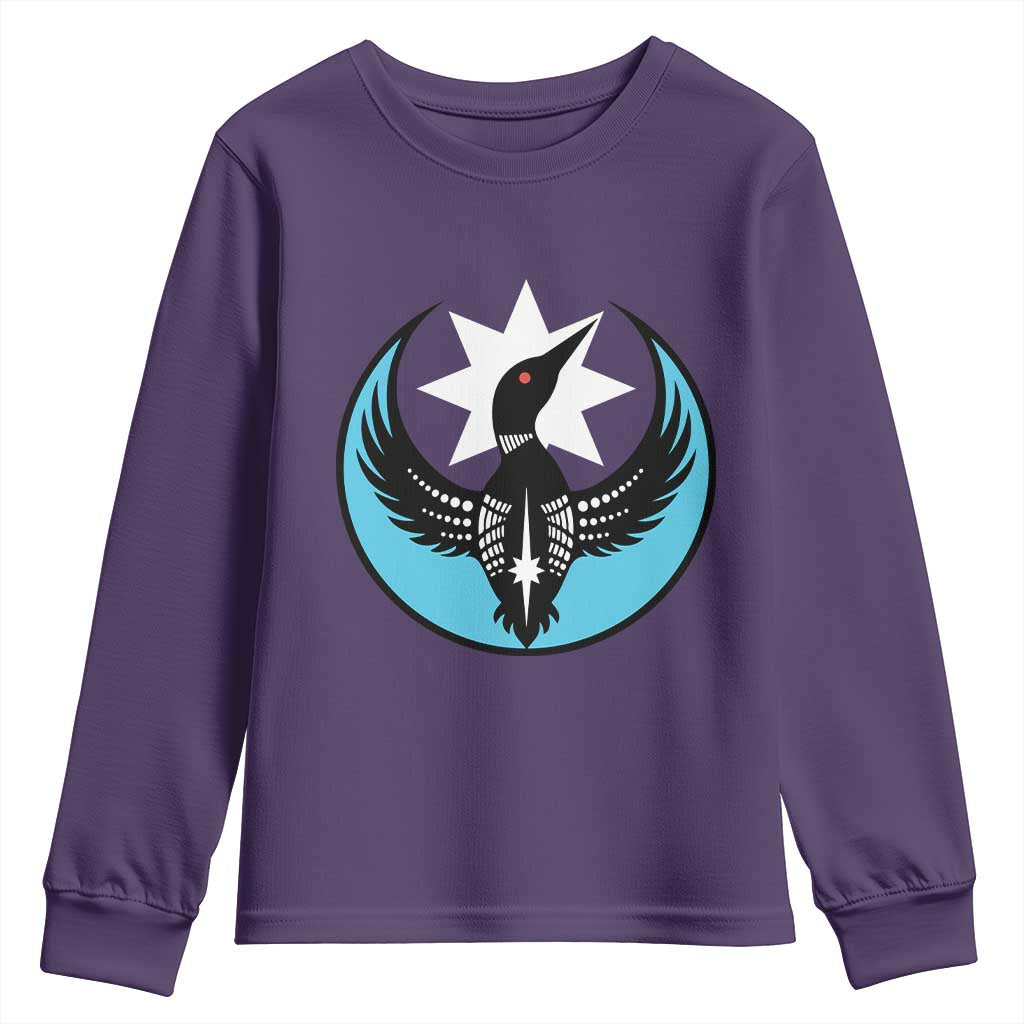 Minnesota Rebel Loon Star Emblem Youth Sweatshirt Rebellion Symbolic Unity Graphic