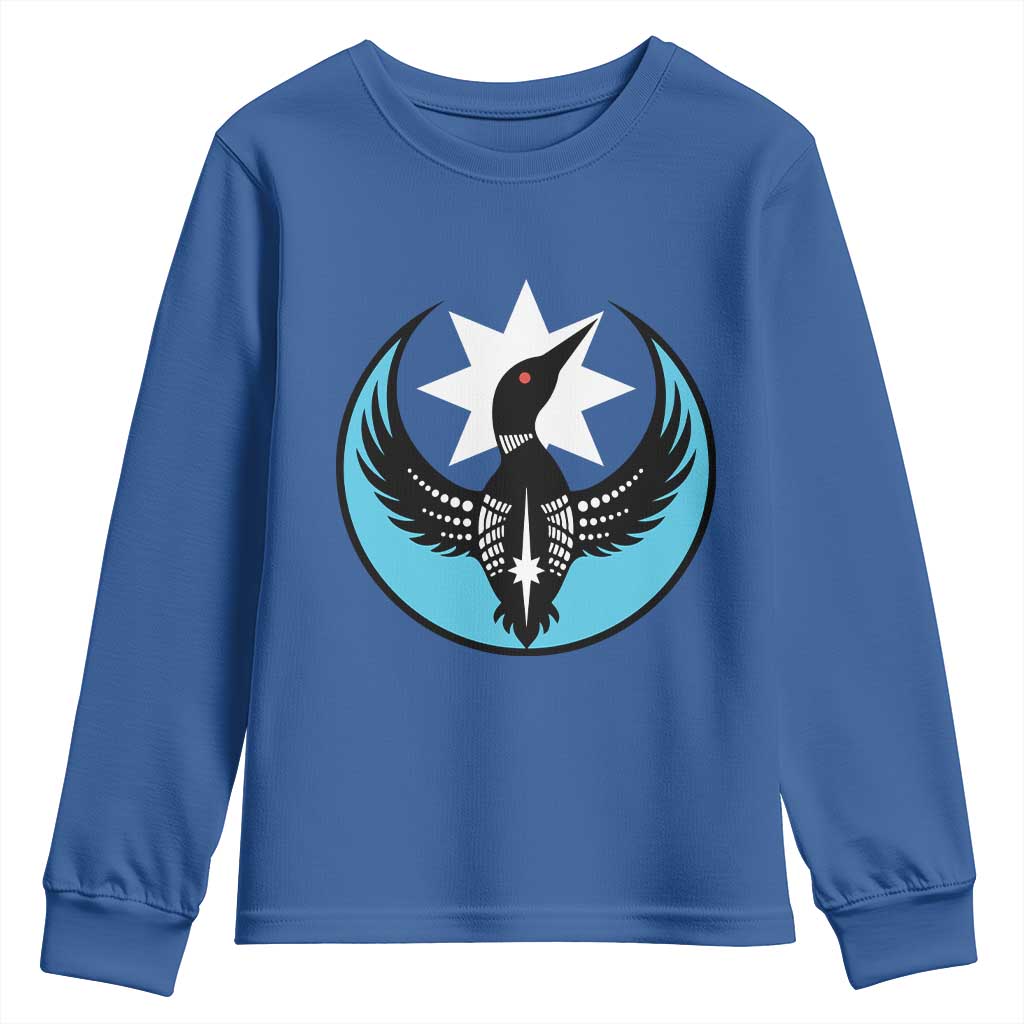 Minnesota Rebel Loon Star Emblem Youth Sweatshirt Rebellion Symbolic Unity Graphic