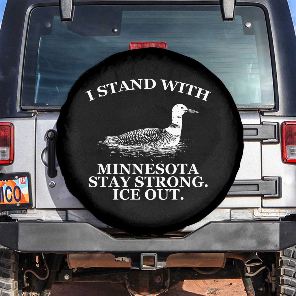 I Stand With Minnesota Resist Loon Spare Tire Cover Stay Strong Ice Out Protest