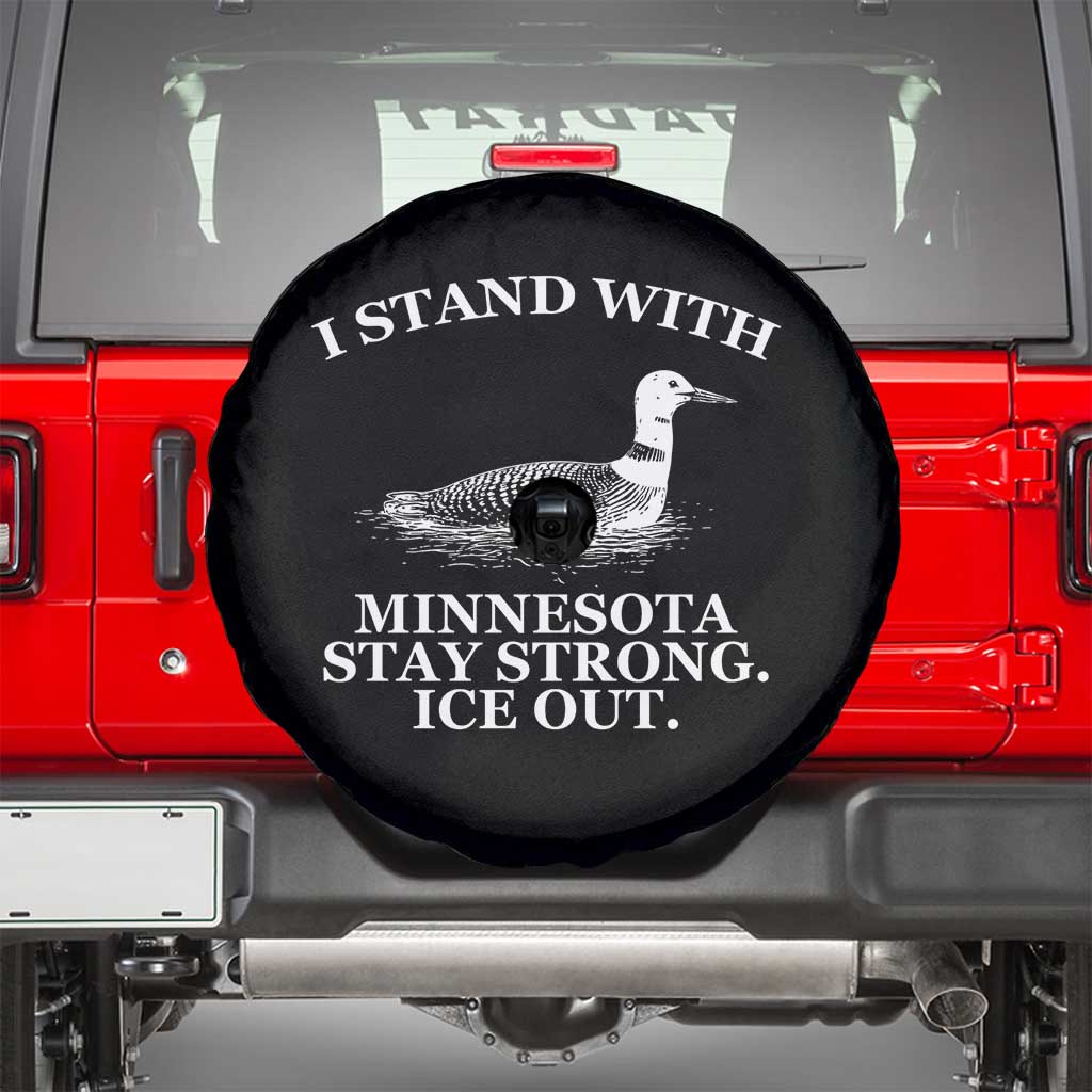 I Stand With Minnesota Resist Loon Spare Tire Cover Stay Strong Ice Out Protest