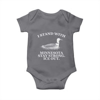 I Stand With Minnesota Resist Loon Baby Onesie Stay Strong Ice Out Protest