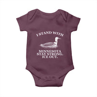 I Stand With Minnesota Resist Loon Baby Onesie Stay Strong Ice Out Protest