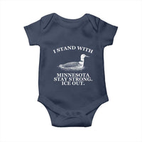 I Stand With Minnesota Resist Loon Baby Onesie Stay Strong Ice Out Protest