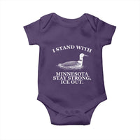I Stand With Minnesota Resist Loon Baby Onesie Stay Strong Ice Out Protest