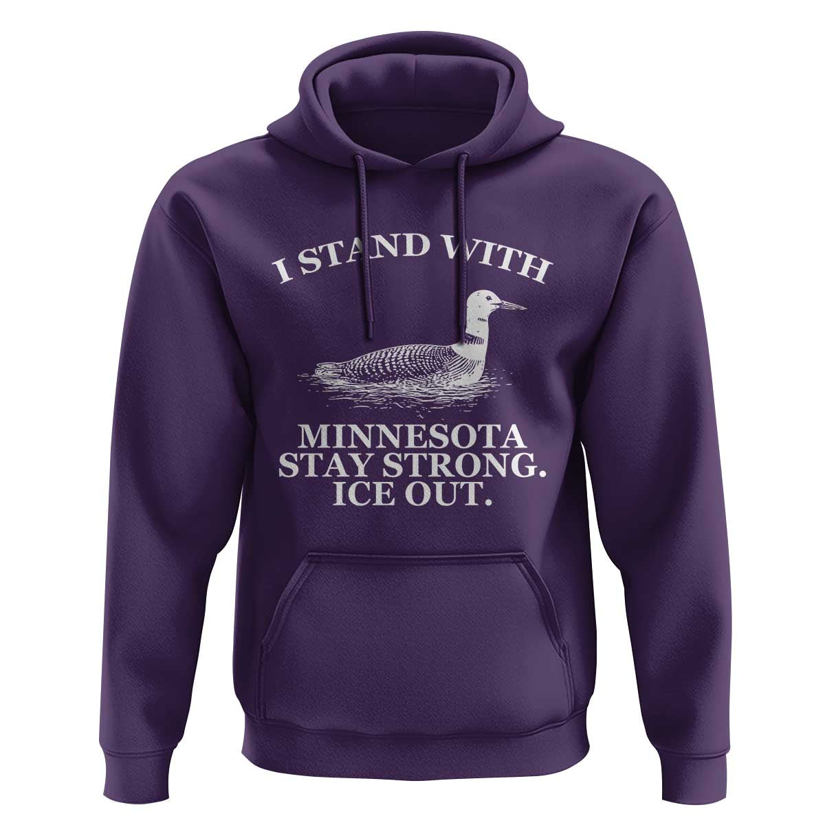 I Stand With Minnesota Resist Loon Hoodie Stay Strong Ice Out Protest
