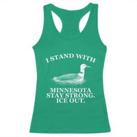 I Stand With Minnesota Resist Loon Racerback Tank Top Stay Strong Ice Out Protest