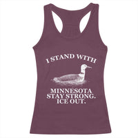 I Stand With Minnesota Resist Loon Racerback Tank Top Stay Strong Ice Out Protest