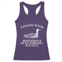 I Stand With Minnesota Resist Loon Racerback Tank Top Stay Strong Ice Out Protest
