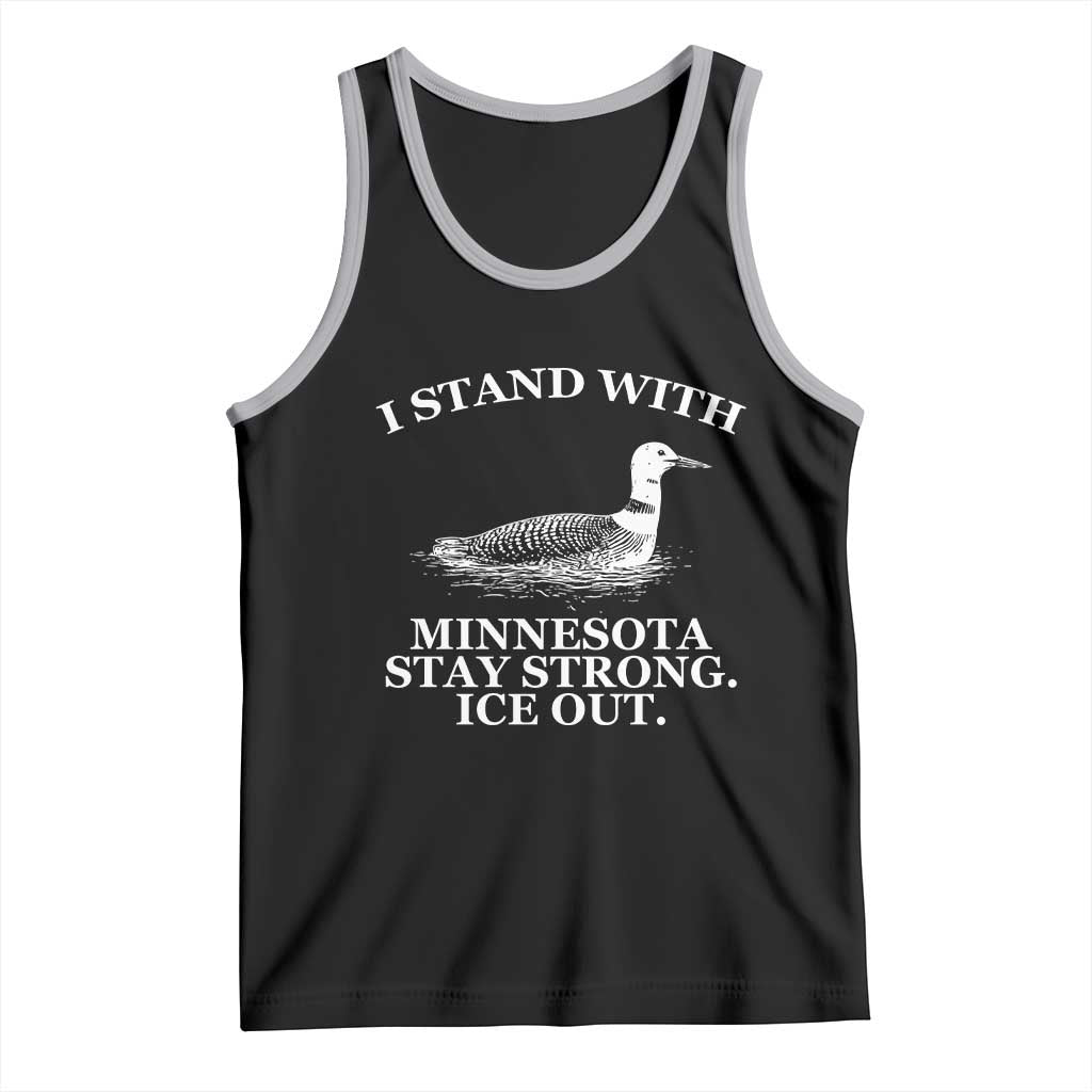 I Stand With Minnesota Resist Loon Tank Top Stay Strong Ice Out Protest