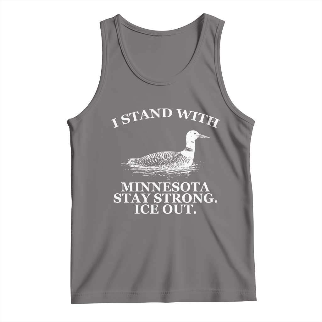 I Stand With Minnesota Resist Loon Tank Top Stay Strong Ice Out Protest