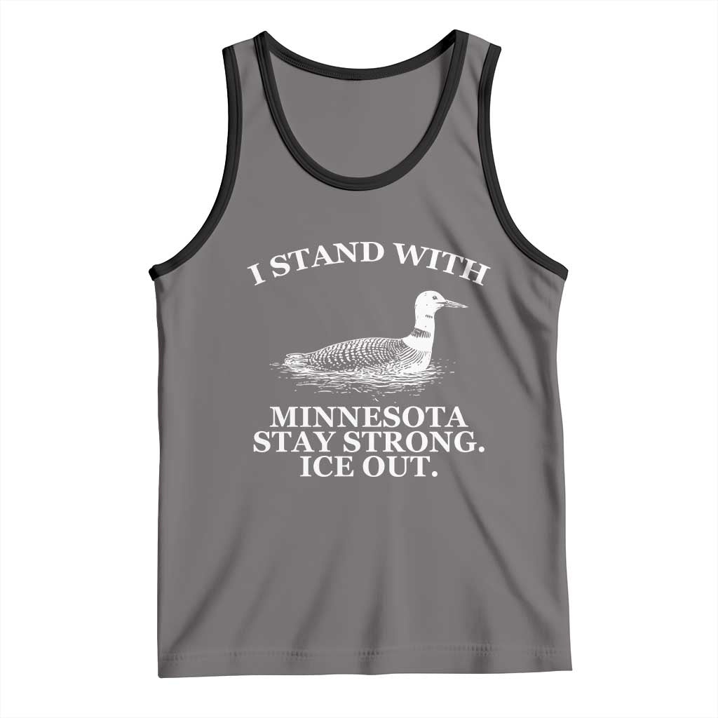 I Stand With Minnesota Resist Loon Tank Top Stay Strong Ice Out Protest