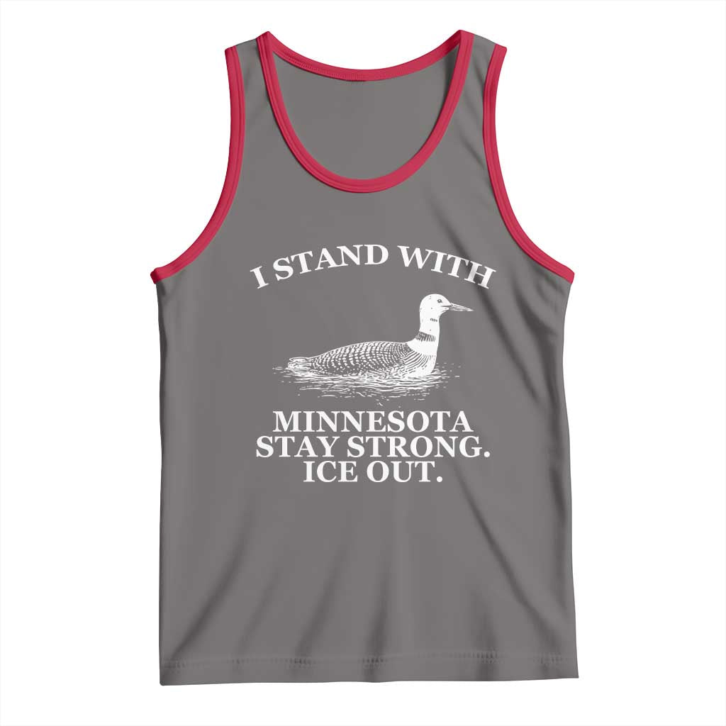 I Stand With Minnesota Resist Loon Tank Top Stay Strong Ice Out Protest
