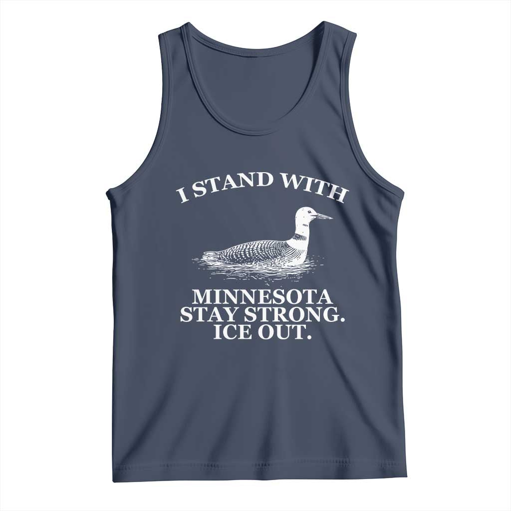 I Stand With Minnesota Resist Loon Tank Top Stay Strong Ice Out Protest