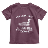 I Stand With Minnesota Resist Loon Toddler T Shirt Stay Strong Ice Out Protest