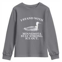 I Stand With Minnesota Resist Loon Youth Sweatshirt Stay Strong Ice Out Protest