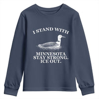 I Stand With Minnesota Resist Loon Youth Sweatshirt Stay Strong Ice Out Protest