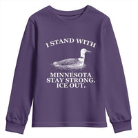 I Stand With Minnesota Resist Loon Youth Sweatshirt Stay Strong Ice Out Protest
