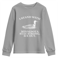 I Stand With Minnesota Resist Loon Youth Sweatshirt Stay Strong Ice Out Protest