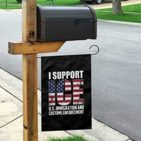 I Support ICE Patriotic Law Enforcement American Flag Garden Flag