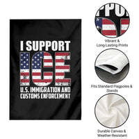 I Support ICE Patriotic Law Enforcement American Flag Garden Flag