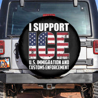 I Support ICE Patriotic Law Enforcement American Flag Spare Tire Cover