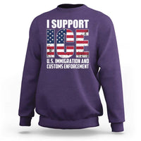 I Support ICE Patriotic Law Enforcement American Flag Sweatshirt