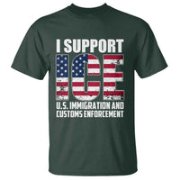 I Support ICE Patriotic Law Enforcement American Flag T Shirt