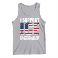 I Support ICE Patriotic Law Enforcement American Flag Tank Top