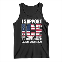 I Support ICE Patriotic Law Enforcement American Flag Tank Top