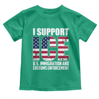 I Support ICE Patriotic Law Enforcement American Flag Toddler T Shirt