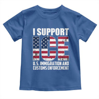 I Support ICE Patriotic Law Enforcement American Flag Toddler T Shirt