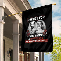 Justice for Alex Pretti and Renee Good Garden Flag We Won’t Be Silenced Minnesota Resistance Protest