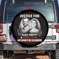 Justice for Alex Pretti and Renee Good Spare Tire Cover We Won’t Be Silenced Minnesota Resistance Protest
