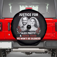 Justice for Alex Pretti and Renee Good Spare Tire Cover We Won’t Be Silenced Minnesota Resistance Protest