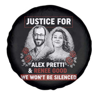 Justice for Alex Pretti and Renee Good Spare Tire Cover We Won’t Be Silenced Minnesota Resistance Protest