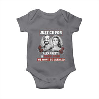 Justice for Alex Pretti and Renee Good Baby Onesie We Won’t Be Silenced Minnesota Resistance Protest
