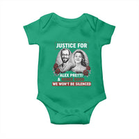 Justice for Alex Pretti and Renee Good Baby Onesie We Won’t Be Silenced Minnesota Resistance Protest