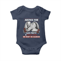 Justice for Alex Pretti and Renee Good Baby Onesie We Won’t Be Silenced Minnesota Resistance Protest