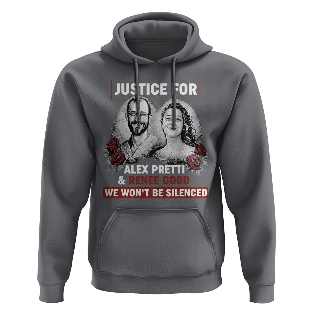 Justice for Alex Pretti and Renee Good Hoodie We Won’t Be Silenced Minnesota Resistance Protest