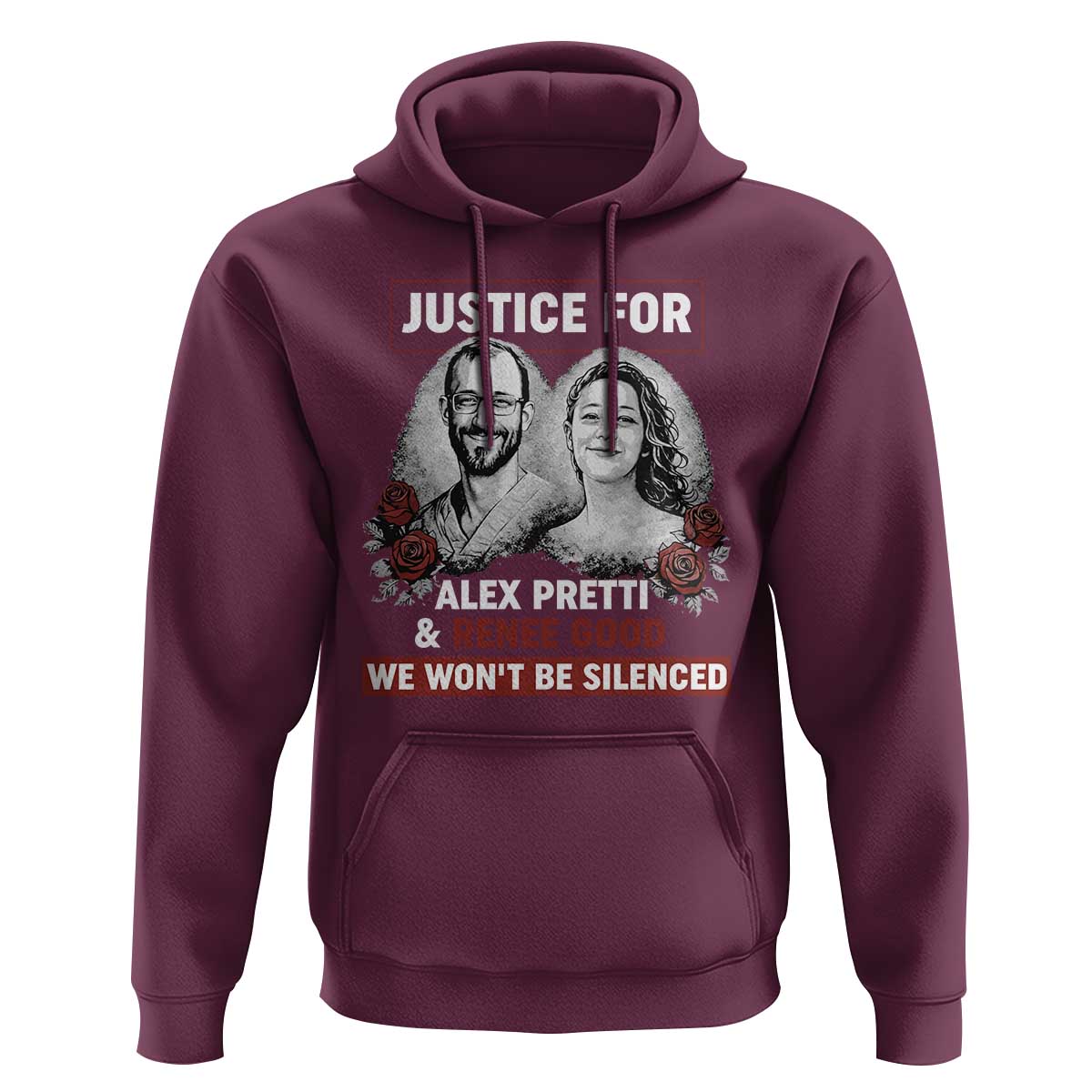 Justice for Alex Pretti and Renee Good Hoodie We Won’t Be Silenced Minnesota Resistance Protest