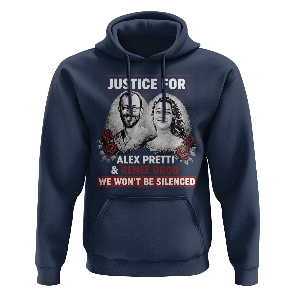 Justice for Alex Pretti and Renee Good Hoodie We Won’t Be Silenced Minnesota Resistance Protest