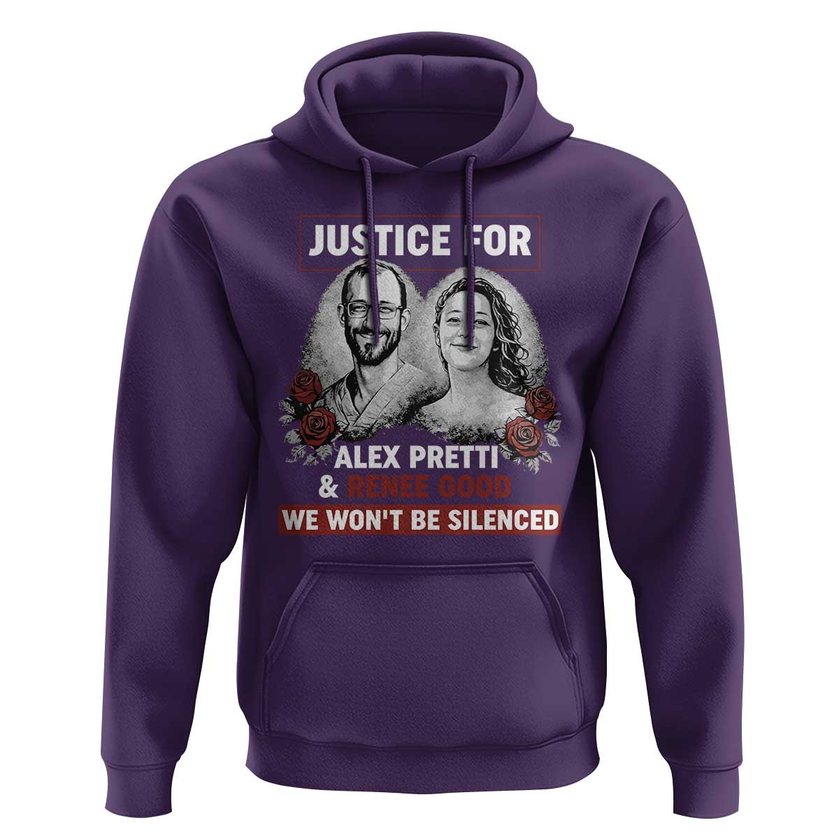 Justice for Alex Pretti and Renee Good Hoodie We Won’t Be Silenced Minnesota Resistance Protest