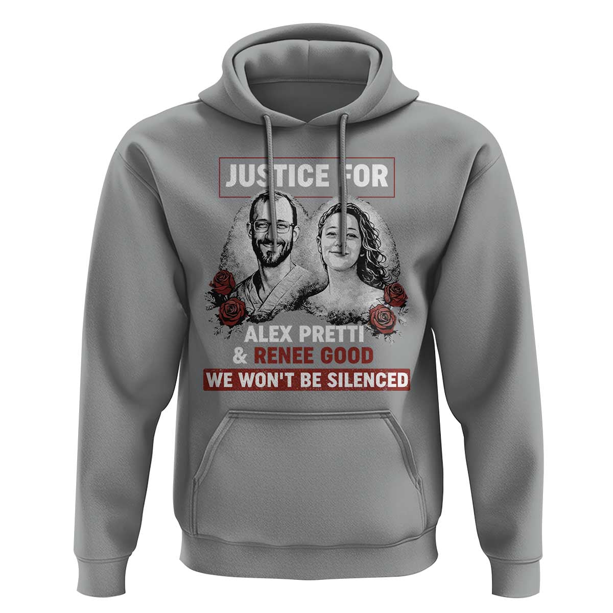 Justice for Alex Pretti and Renee Good Hoodie We Won’t Be Silenced Minnesota Resistance Protest