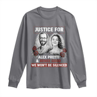 Justice for Alex Pretti and Renee Good Long Sleeve Shirt We Won’t Be Silenced Minnesota Resistance Protest
